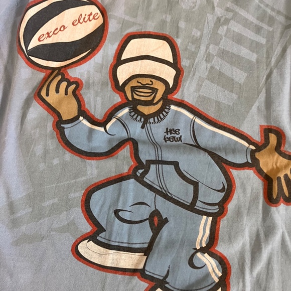 Y2k Exco jeans long sleeve hip hop vintage baby blue light blue - Picture 2 of 5